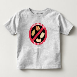 木の実にアレルギーの子供アレルギーパーソナライズされた トドラーTシャツ