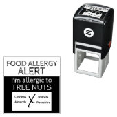 木の実の食物アレルギー警告 セルフインキングスタンプ (インサイチュ)