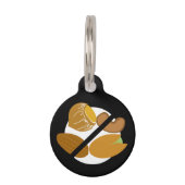 木の実アレルギーの子どもの緊急連絡情報 ペット　ネームタグ (正面)