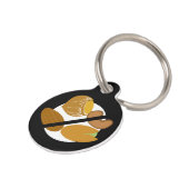 木の実アレルギーの子どもの緊急連絡情報 ペット ネームタグ (側面)