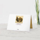 木の実モノグラムを持つリス ノートカード (裏面)