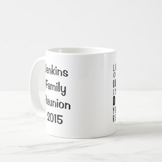 木の家族会の引用文の枝 コーヒーマグカップ (正面左)