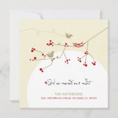 木の家移動の赤い鳥家族の新しい巣 案内状 (正面)