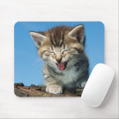 木の小さい子ネコ マウスパッド (マウス)