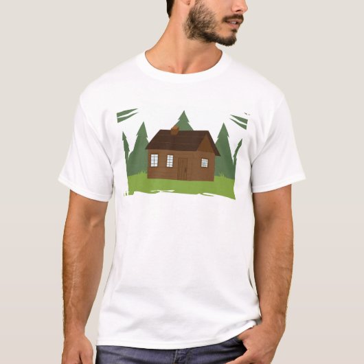 木の小屋 Tシャツ (正面)