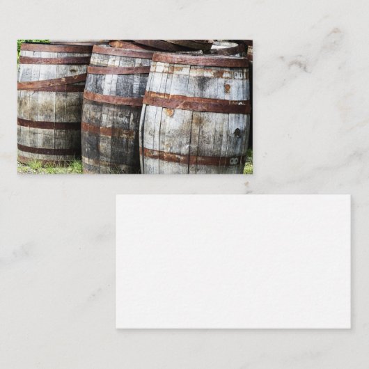 木の小樽のバレル 名刺 (正面/裏面)