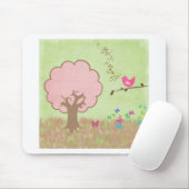 木の小鳥 マウスパッド (マウス)