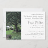 木の平和な庭6葬儀のお知らせ 招待状 (正面)