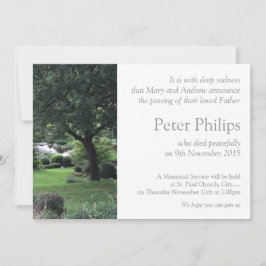 木の平和な庭6葬儀のお知らせ 招待状