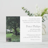 木の平和な庭6葬儀のお知らせ 招待状 (スタンド正面)