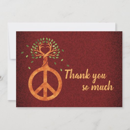 木の平和 – フラワーパワーハート1 (正面)