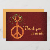 木の平和 – フラワーパワーハート1 (正面/裏面)