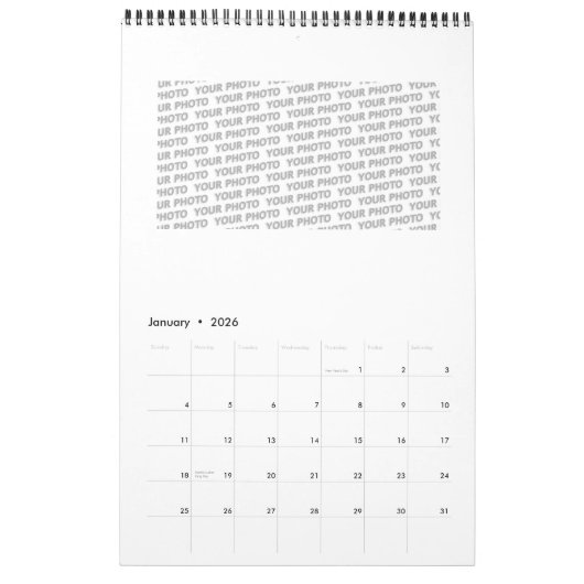 木の平和 – フラワーパワーハート1 カレンダー (1月 2026)