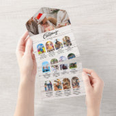 木の年のはがき　クリスマス　フォトコラージュ オールインワン招待状 (貼ってはがせる)