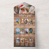 木の年のはがき　クリスマス　フォトコラージュ オールインワン招待状 (内側)