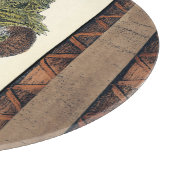 木の幹で歩んでいる素朴なキツネ カッティングボード (角)