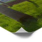 木の幹とフランスの田舎 ポスター (角)