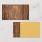 木の幹のイメージ・カード 名刺 (正面/裏面)