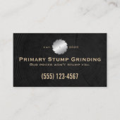 木の幹の上の切り株の研削ソーリングや輪 名刺 (正面)