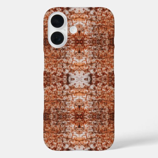 木の幹の切断面の写真を使ったミックスメディアのリピートパターン Case-Mate iPhoneケース (裏面)