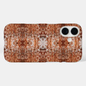 木の幹の切断面の写真を使ったミックスメディアのリピートパターン Case-Mate iPhoneケース (裏面 (横))