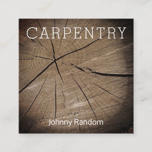 木の幹の外フェイク観 スクエア名刺 (正面)