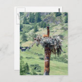 木の幹の彫刻 – はがき (正面/裏面)