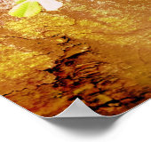 木の幹の新落ちたしい成長 ポスター (角)