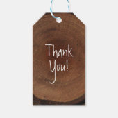 木の幹の樹皮の国素朴の結婚式の好意 ギフトタグ (正面)