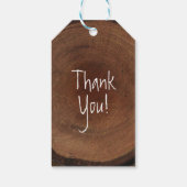 木の幹の樹皮の国素朴の結婚式の好意 ギフトタグ (裏面)