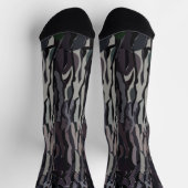 木の幹の背景パターン ソックス (上部)