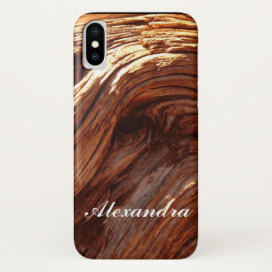 木の幹の輪のクローズアップ写真 iPhone X ケース