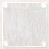 木の幹フォトレッドブラウンストライプの木目の樹皮 ガラスコースター (裏面)