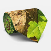 木の幹自然写真湖公園 ネクタイ (ロール)