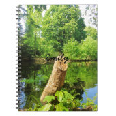 木の幹自然写真湖公園 ノートブック (正面)