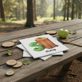 木の幹 アルファベット S 面白い 木の幹 アート スタンダードカクテルナプキン