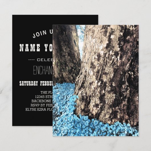 木の幹 招待状 (正面/裏面)