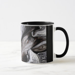 "木の幹" 11のoz。 黒い信号器のコーヒー・マグ マグカップ