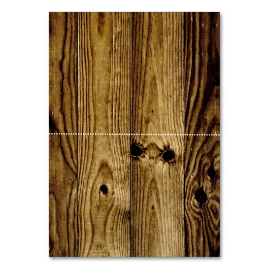 木の座席表にレースと結婚ひまわり テーブルナンバー (裏面)