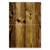 木の座席表にレースと結婚ひまわり テーブルナンバー (裏面)