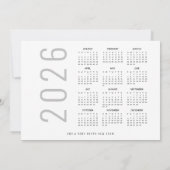 木の形の写真2026カレンダーメリークリスマス シーズンカード (裏面)