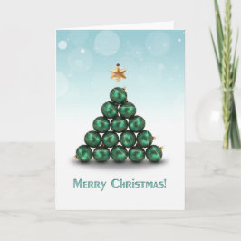 木の形をしたクリスマスボール シーズンカード