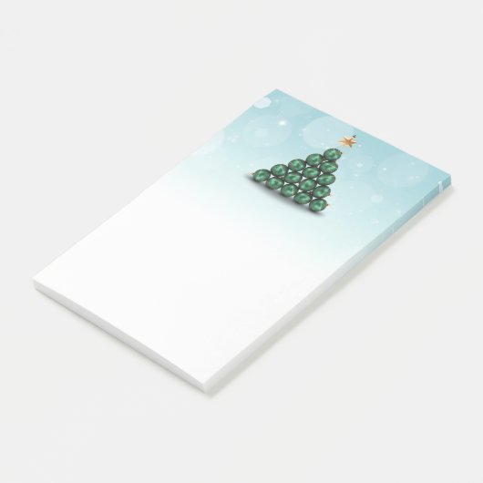 木の形をしたクリスマスボール ポストイット (アングル)