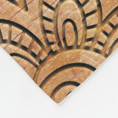 木の彫り花模様パーソナライズされたLrg フリースブランケット (角)