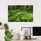 木の影を持つ野生のニンニクのカーペット ポスター (ホームオフィス)