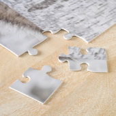 木の後ろのオオカミ(イヌ属ループス) ジグソーパズル (側面)