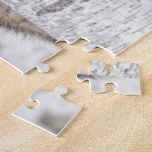 木の後ろのオオカミ(イヌ属ループス) ジグソーパズル (側面)