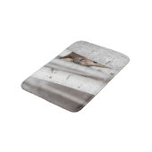 木の後ろのオオカミ(イヌ属ループス) バスマット (アングル)