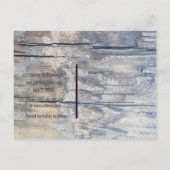 木の愛の鳥に彫られたハート日付以外 案内ポストカード (裏面)