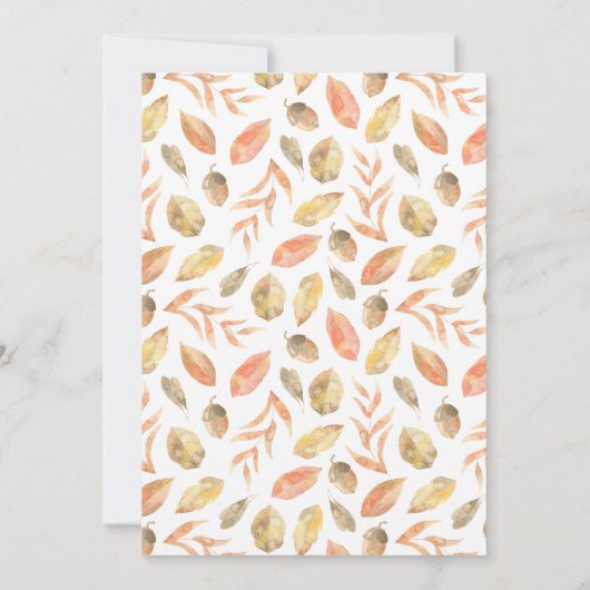 木の感謝祭与えのディナーを感謝していスクリプトしよう 招待状 (裏面)